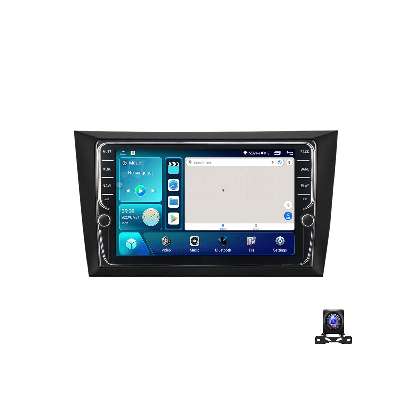 JHYUUKAU Android 13 Autoradio Mit 9 Zoll Bildschirm Kompatibel mit VW Golf 6 2008~2016 Autoradio Bluetooth 2 Din Mit Navi, 720P Rückfahrkamera/FM/RDS/DSP/Auto/Carplay,K100S von JHYUUKAU