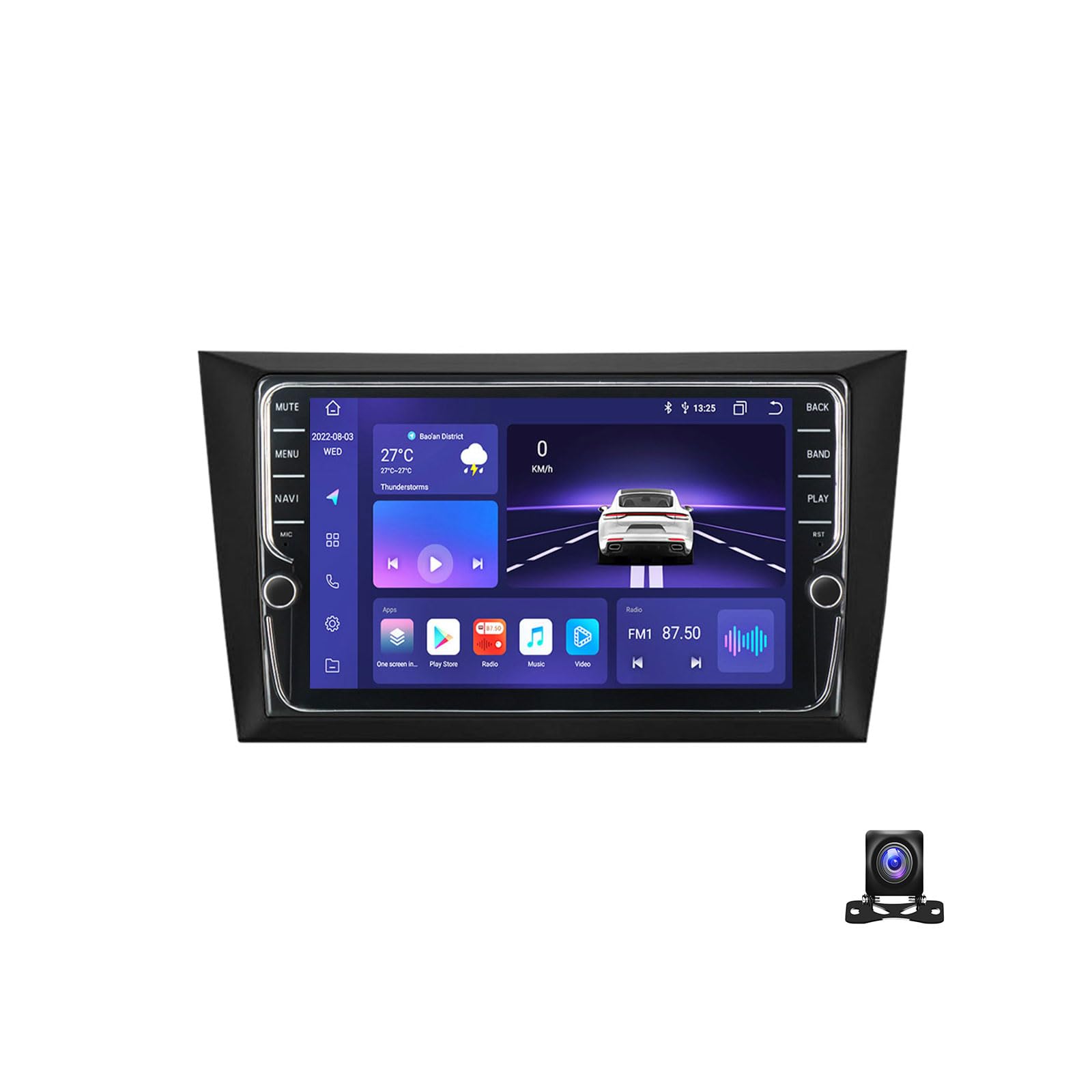 JHYUUKAU Android 13 Autoradio Mit 9 Zoll Bildschirm Kompatibel mit VW Golf 6 2008~2016 Autoradio Bluetooth 2 Din Mit Navi, 720P Rückfahrkamera/FM/RDS/DSP/Auto/Carplay,K200S von JHYUUKAU