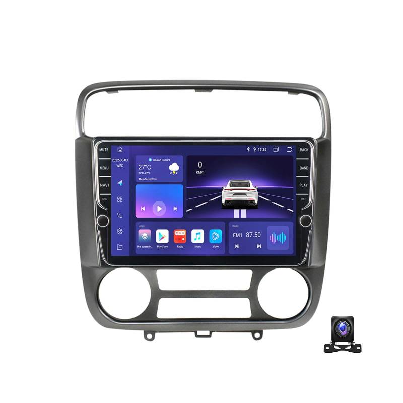 JHYUUKAU Doppel DIN Radio Mit Navi, 9 Zoll Touchscreen, 2 Din Autoradio MP5 Player Kompatibel mit Honda Stream 2000~2004 Unterstützt BT, Radio FM/RDS, DSP, Carplay/Auto, Lenkradsteuerung,A,K200S von JHYUUKAU