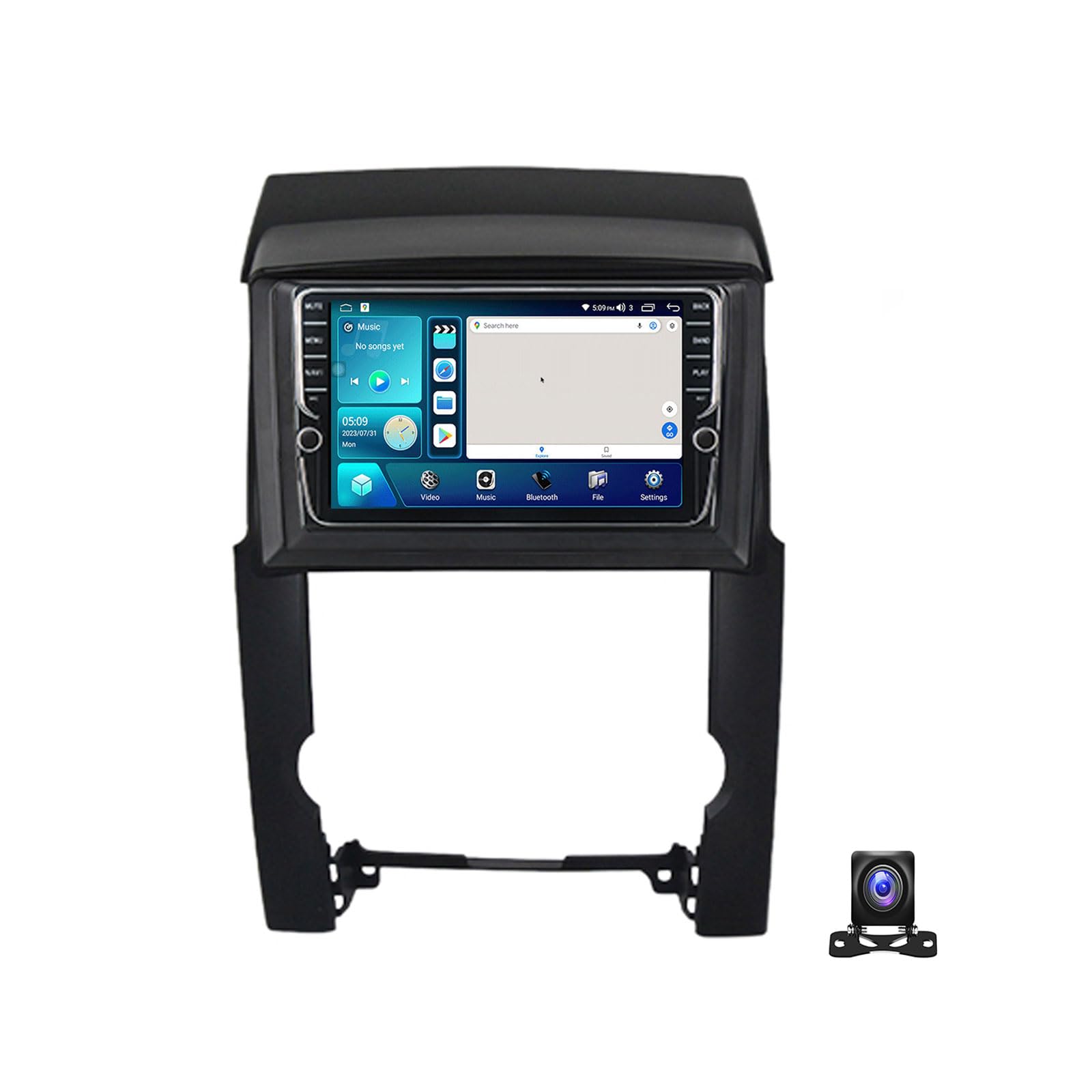 JHYUUKAU Doppel DIN Radio Mit Navi, 9 Zoll Touchscreen, 2 Din Autoradio MP5 Player Kompatibel mit KIA Sorento 2009~2012 Unterstützt BT, Radio FM/RDS, DSP, Carplay/Auto, Lenkradsteuerung,K100S von JHYUUKAU