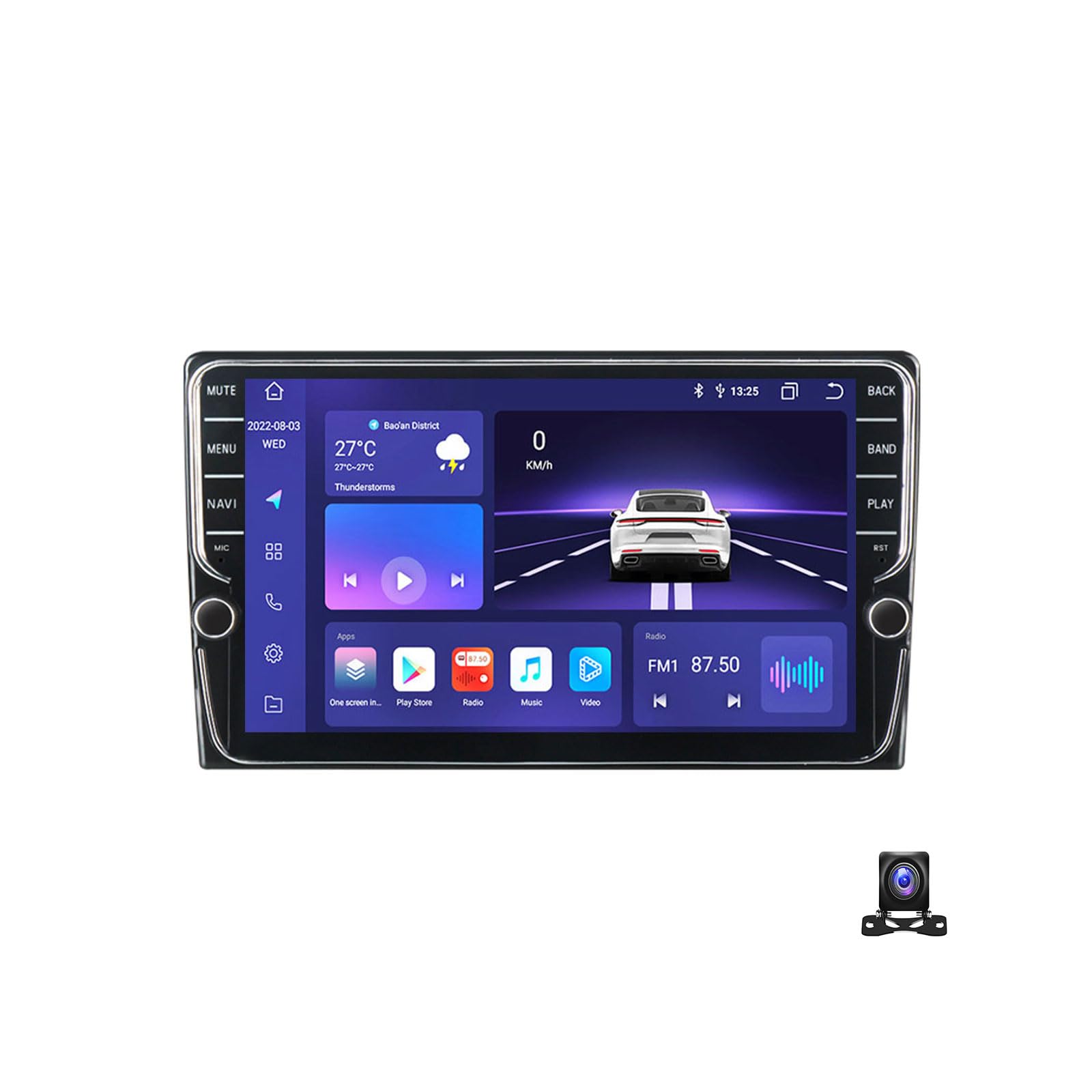 JHYUUKAU Doppel DIN Radio Mit Navi, 9 Zoll Touchscreen, 2 Din Autoradio MP5 Player Kompatibel mit Opel Vectra 3 C 2004~2006 Unterstützt BT, Radio FM/RDS, DSP, Carplay/Auto, Lenkradsteuerung,K200S von JHYUUKAU