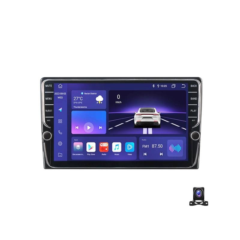 JHYUUKAU Doppel DIN Radio Mit Navi, 9 Zoll Touchscreen, 2 Din Autoradio MP5 Player Kompatibel mit Opel Vectra 3 C 2004~2006 Unterstützt BT, Radio FM/RDS, DSP, Carplay/Auto, Lenkradsteuerung,K500S von JHYUUKAU