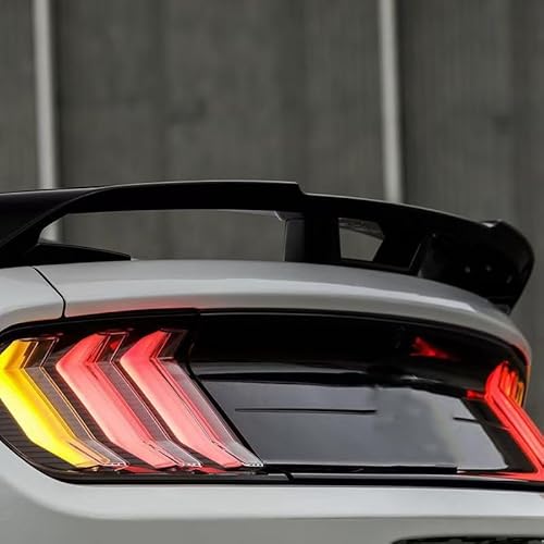 Auto Flügel für Ford Mustang,Flügel Lippe Schwanz Spoiler Auto Spoiler Wing Dachspoiler Heckflügel Kunststoff Windwiderstand Auto Dekoration Zubehör,Black von JIAAM