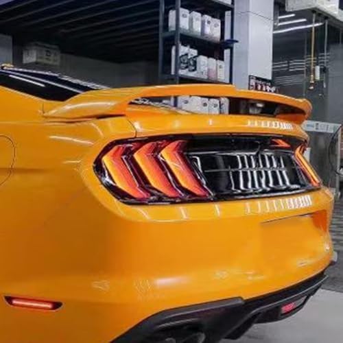 Auto Flügel für Ford Mustang,Flügel Lippe Schwanz Spoiler Auto Spoiler Wing Dachspoiler Heckflügel Kunststoff Windwiderstand Auto Dekoration Zubehör,Yellow von JIAAM