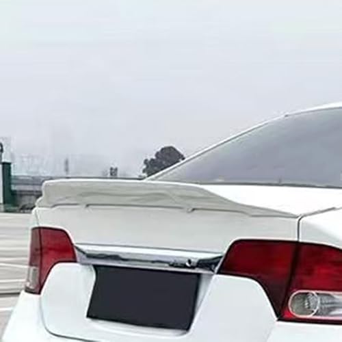 Auto Flügel für Honda Civic,Flügel Lippe Schwanz Spoiler Auto Spoiler Wing Dachspoiler Heckflügel Kunststoff Windwiderstand Auto Dekoration Zubehör,White von JIAAM