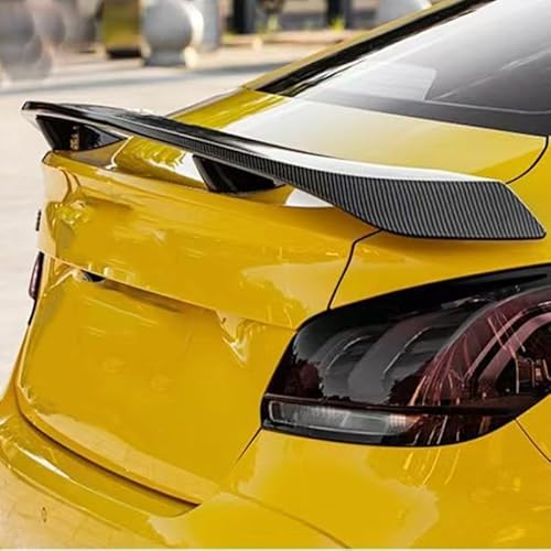 Auto Flügel für MG MG5,Flügel Lippe Schwanz Spoiler Auto Spoiler Wing Dachspoiler Heckflügel Kunststoff Windwiderstand Auto Dekoration Zubehör,Carbon Fibre Pattern von JIAAM