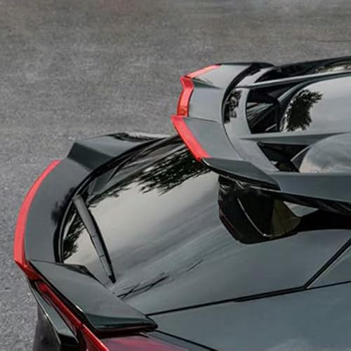 Auto Flügel für Toyota C-HR,Flügel Lippe Schwanz Spoiler Auto Spoiler Wing Dachspoiler Heckflügel Kunststoff Windwiderstand Auto Dekoration Zubehör,Black-Tail Unit von JIAAM