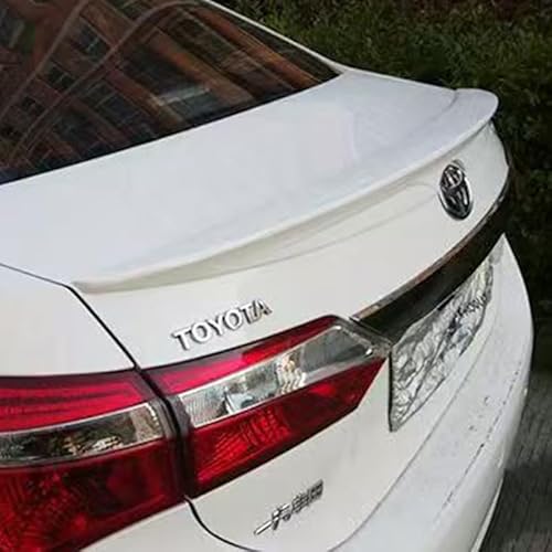 Auto Flügel für Toyota Corolla,Flügel Lippe Schwanz Spoiler Auto Spoiler Wing Dachspoiler Heckflügel Kunststoff Windwiderstand Auto Dekoration Zubehör,White von JIAAM