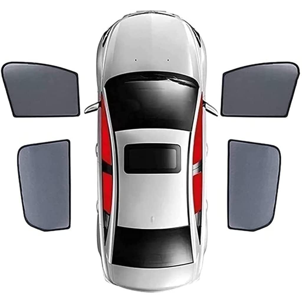 Auto Seitenfenster Sonnenschutz für Audi Q3 8U 2011-2018, Front Heck Window Sun Shade Visor Uv Schutz Faltbare Sonnenblende Schutzabdeckung ZubehöR,4pcs von JIABAOCA