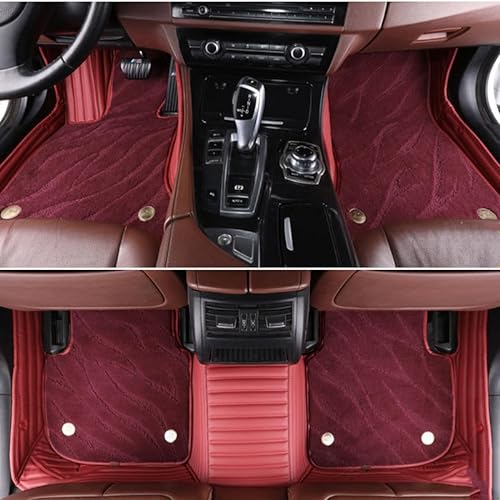 Doppellagige Auto Fußmatten für Jeep Wrangler with Cup holder 2018-2023, Auto Allwetter-Pads Auto Wasserfest Antirutsch FußMatten Auto Bodenmatte Teppich Liner Zubehör,A/WINERED von JIABAOCA