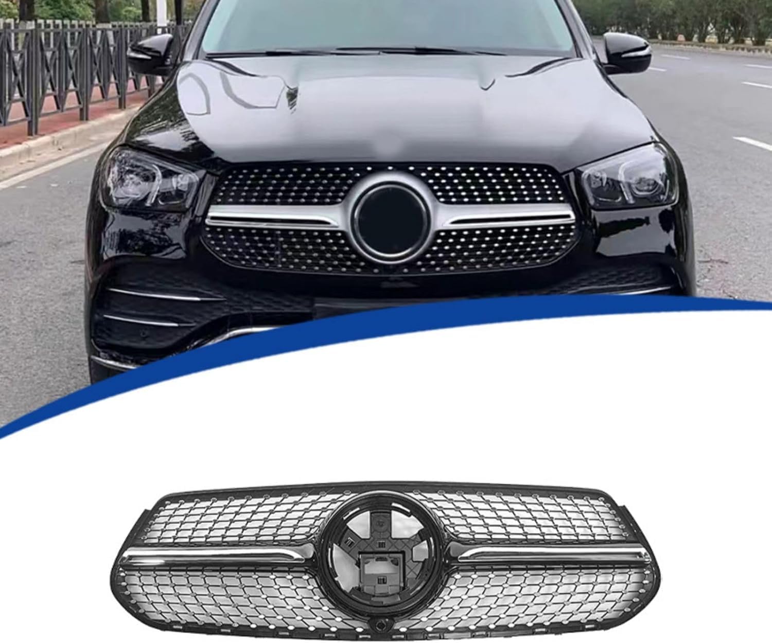 Front- und Kühlergrill Für Benz GLE W167 SPORT OE 2020 2021 2022 2023, Front Bumper Radiator Grille Stoßstange Kühlergrill Grill BelüFtungsdeckel Verkleidung von JIAGHUI