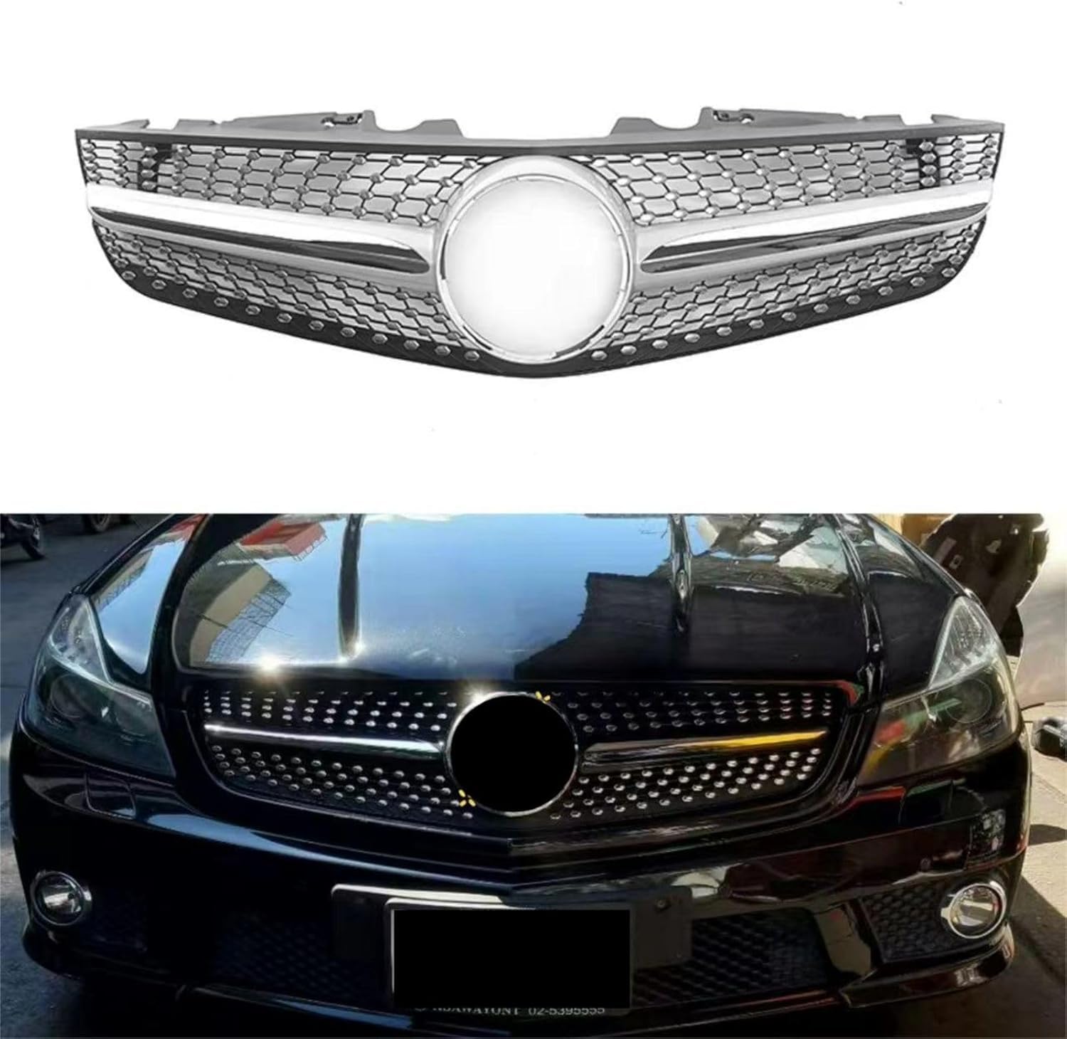 Front- und Kühlergrill Für Benz SL E230 2021 2022, Front Bumper Radiator Grille Stoßstange Kühlergrill Grill BelüFtungsdeckel Verkleidung von JIAGHUI