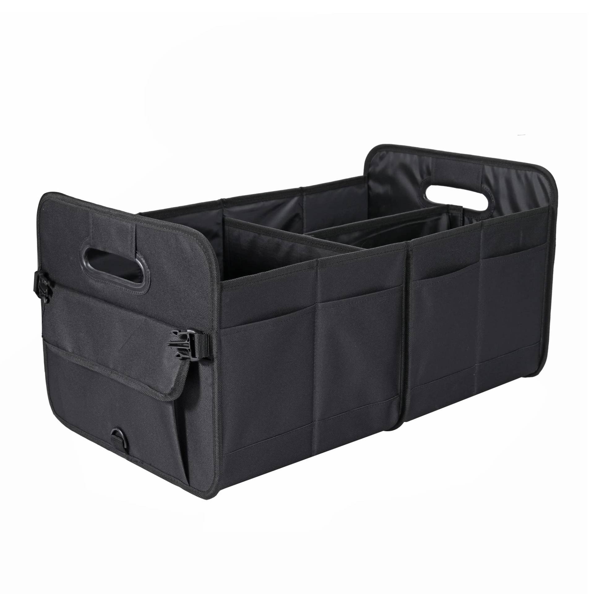 Auto Kofferraum Organizer Box Kofferraumtasche Faltbar für Jeep Compass (I) | 2011-2015, Verstellbare Sicherungsriemen Autobox Kofferraum,Black von JIAHUIFA