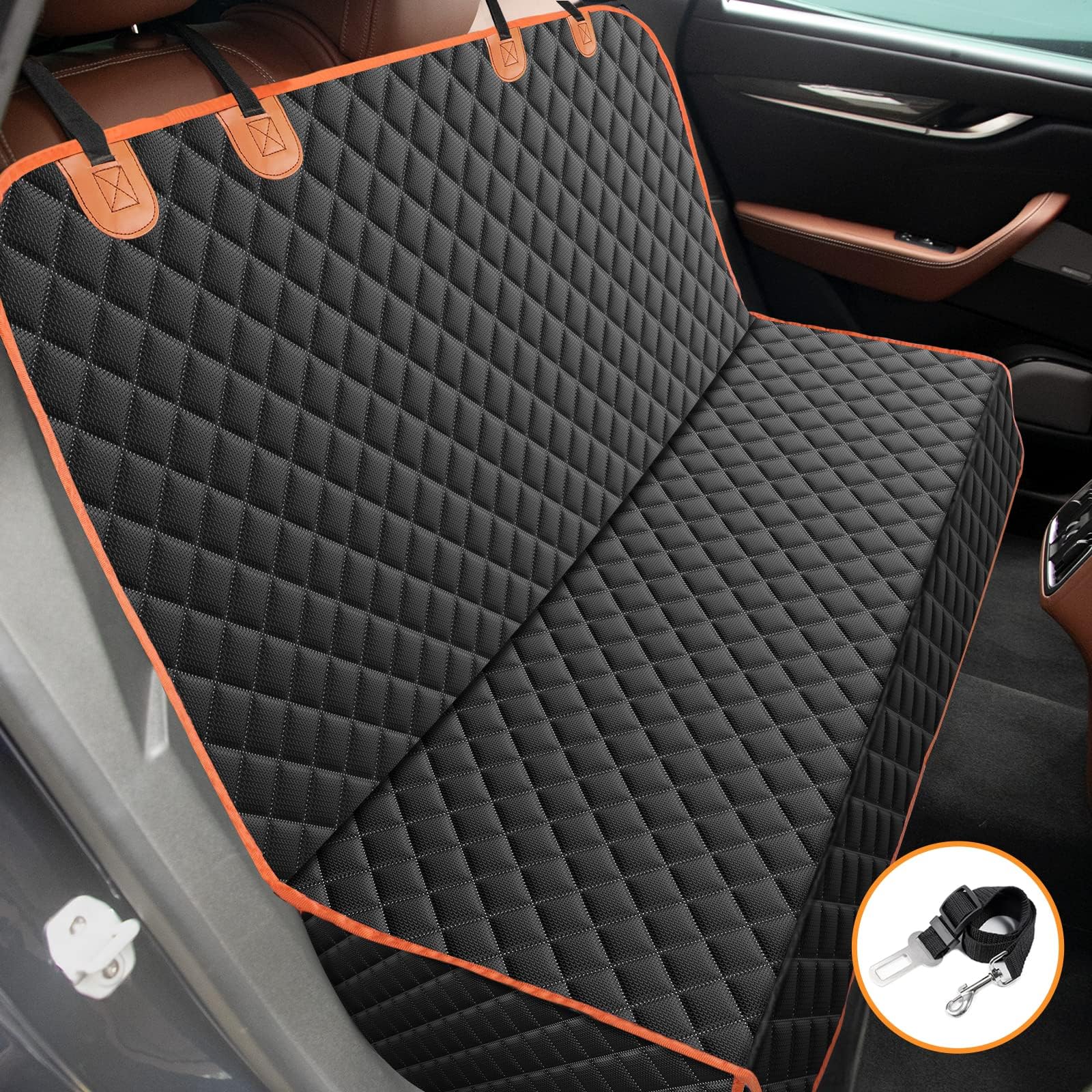 Hundedecke Auto Rückbank Autoschondecke Hund Rücksitz für SMART FORFOUR (Bj. ab 2014), 4-in-1 Verdickte Hundesitzbezug Kofferraumschutz Hund von JIAHUIFA