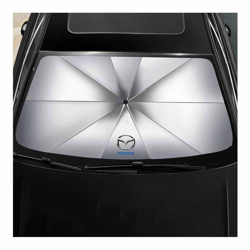 Sonnenschutz Frontscheibe Auto für Mazda Demio MX5 Biante, Windschutzscheibe Sonnenschirm UV-Schutz Faltbarer Sonnenblende Frontscheiben Zubehör,B/Blue von JIANQIAOFEI