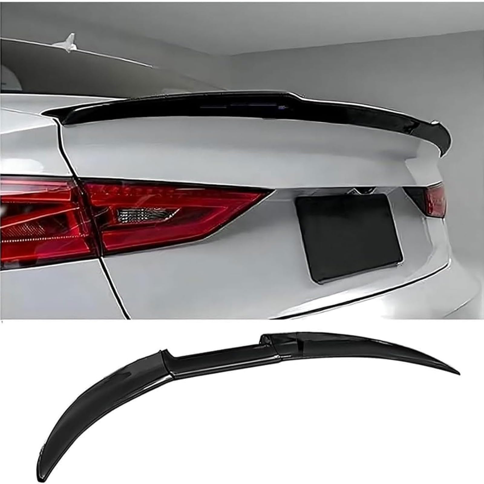 Auto Heckspoiler Spoiler für BMW 8 Series Convertible G14 2019 2020 2021 2022 2023 2024, Car Rear Spoiler Heckkofferraum Kofferraumspoiler Heckflügel Tuning Auto Zubehör,Bright Black von JIANXKILB