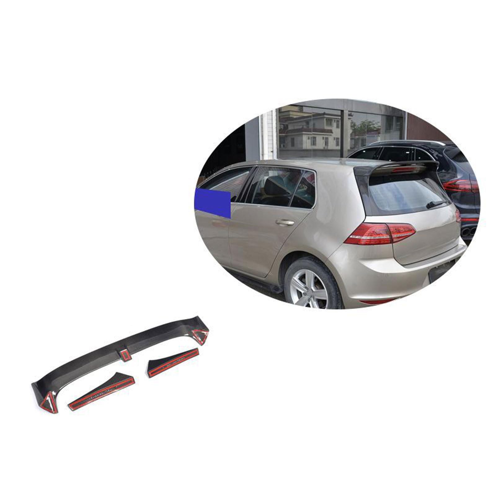 Auto Heckspoiler Spoiler für VW Golf 7 2014 2015 2016 2017, Car Rear Spoiler Heckkofferraum Kofferraumspoiler Heckflügel Tuning Auto Zubehör von JIANXKILB