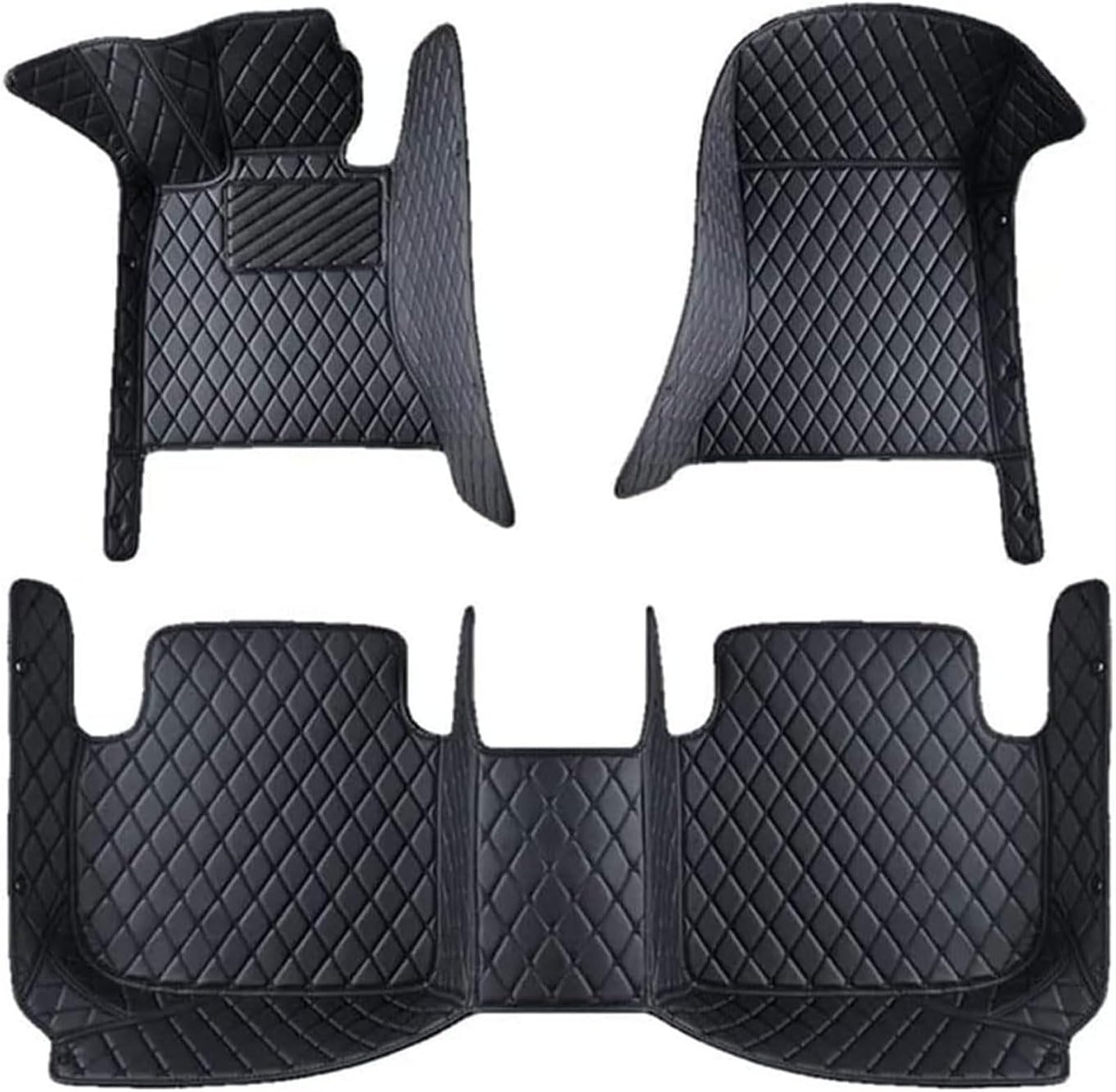 Fussmatten Auto für Acura MDX Second Generation (YD2) 2007-2013, wasserdichte Antirutschmatten Vorne Hinten Schutz Bodenmatten Fussmatten Zubehör,Black von JIANXKILB