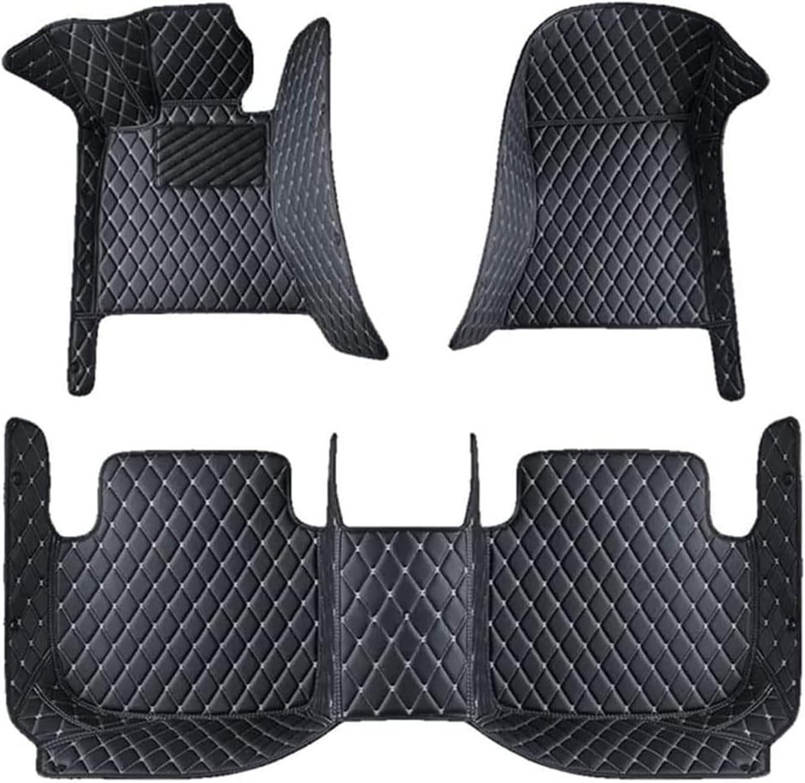 Fussmatten Auto für Audi A5 8T Coupe 2-Door 2007-2010 2011 2012 2013 2014 2015 2016, wasserdichte Antirutschmatten Vorne Hinten Schutz Bodenmatten Fussmatten Zubehör,Black-beige von JIANXKILB
