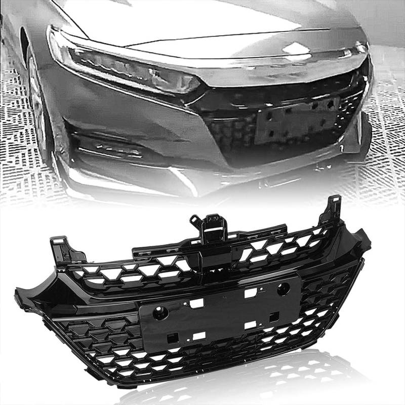 Kühlergrill Außentuning-Zubehörteile für Accord 2018 2019 2020, Auto Frontgrill Vorderen Stoßfänger Grill Auto Grill Ersatz Zubehör von JIANXKILB