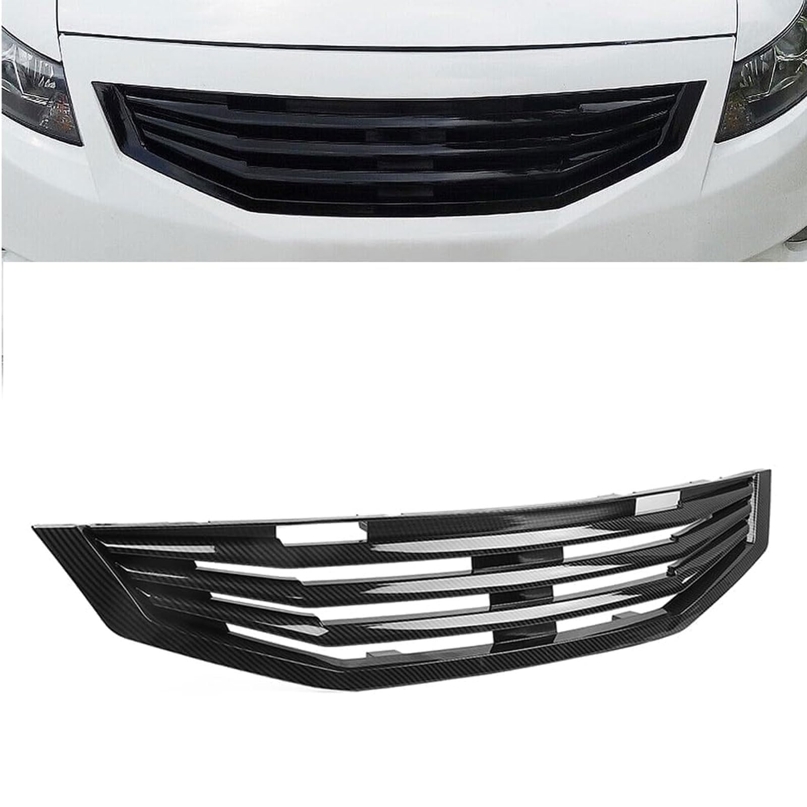 Kühlergrill Außentuning-Zubehörteile für Accord 8th 2008 2009 2010, Auto Frontgrill Vorderen Stoßfänger Grill Auto Grill Ersatz Zubehör von JIANXKILB