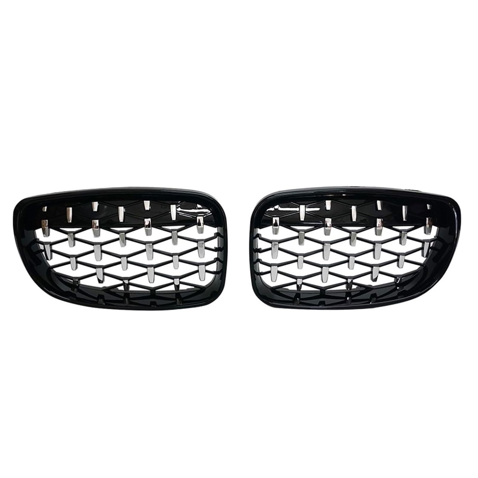 Kühlergrill Außentuning-Zubehörteile für BMW 1 Series E81 E87 E82 E88 128I 130I 135I 2007-2011, Auto Frontgrill Vorderen Stoßfänger Grill Auto Grill Ersatz Zubehör,Black-Silver von JIANXKILB