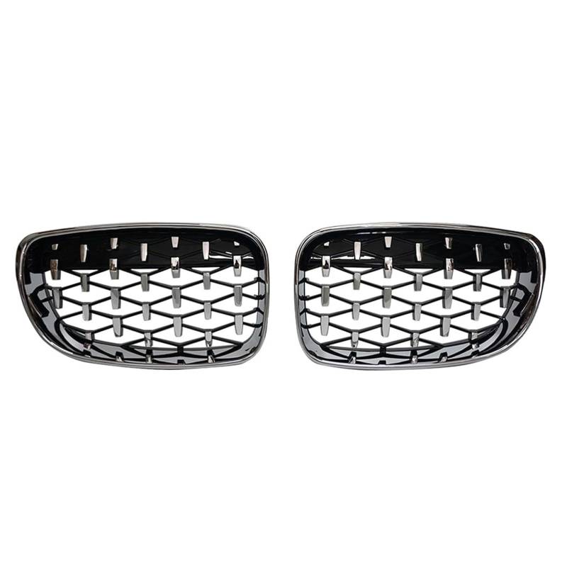 Kühlergrill Außentuning-Zubehörteile für BMW 1 Series E81 E87 E82 E88 128I 130I 135I 2007-2011, Auto Frontgrill Vorderen Stoßfänger Grill Auto Grill Ersatz Zubehör,Silver von JIANXKILB