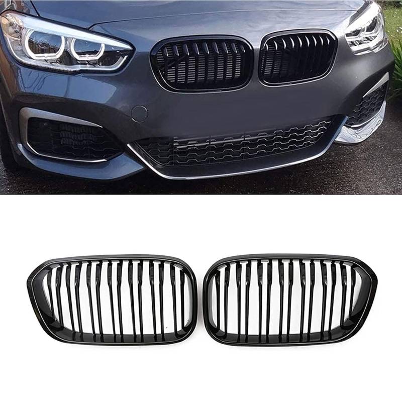 Kühlergrill Außentuning-Zubehörteile für BMW 1 Series F20 F21 2015 2016 2017 2018, Auto Frontgrill Vorderen Stoßfänger Grill Auto Grill Ersatz Zubehör von JIANXKILB