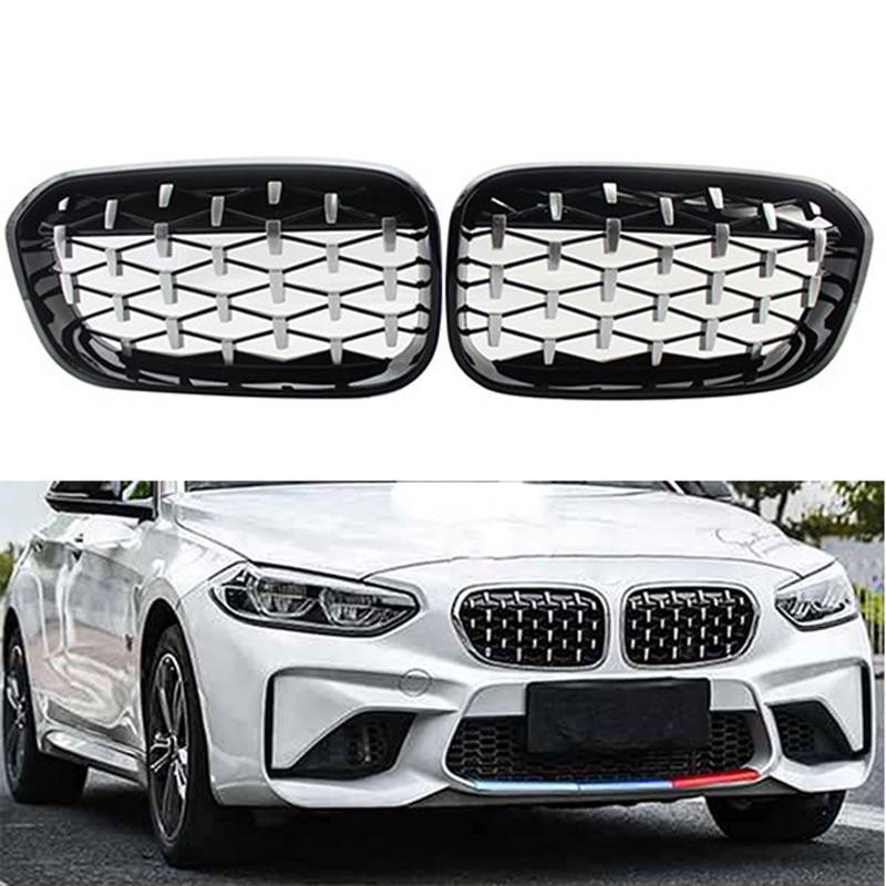 Kühlergrill Außentuning-Zubehörteile für BMW 1 Series F20 F21 2015 2016 2017 2018 2019, Auto Frontgrill Vorderen Stoßfänger Grill Auto Grill Ersatz Zubehör von JIANXKILB