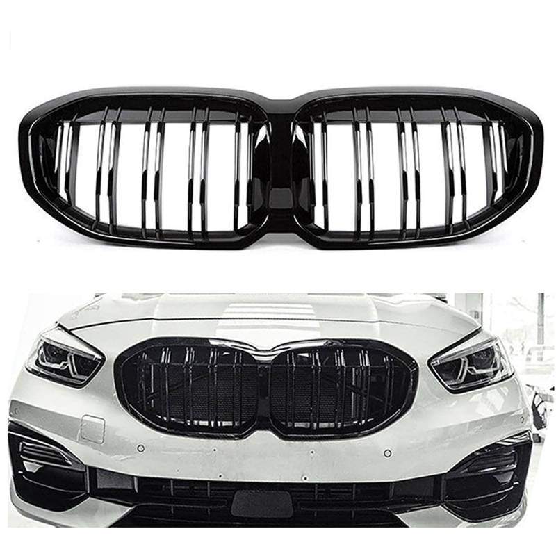 Kühlergrill Außentuning-Zubehörteile für BMW 1 Series F40 2019 2020 2021 2022 2023, Auto Frontgrill Vorderen Stoßfänger Grill Auto Grill Ersatz Zubehör von JIANXKILB