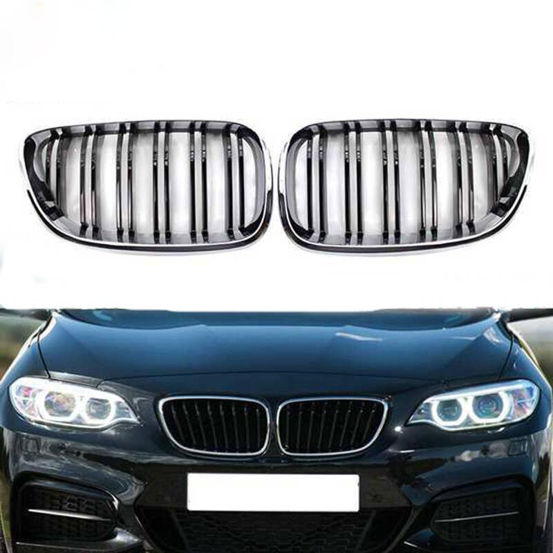 Kühlergrill Außentuning-Zubehörteile für BMW 2 Series F22 F23 2014 2015 2016 2017, Auto Frontgrill Vorderen Stoßfänger Grill Auto Grill Ersatz Zubehör von JIANXKILB