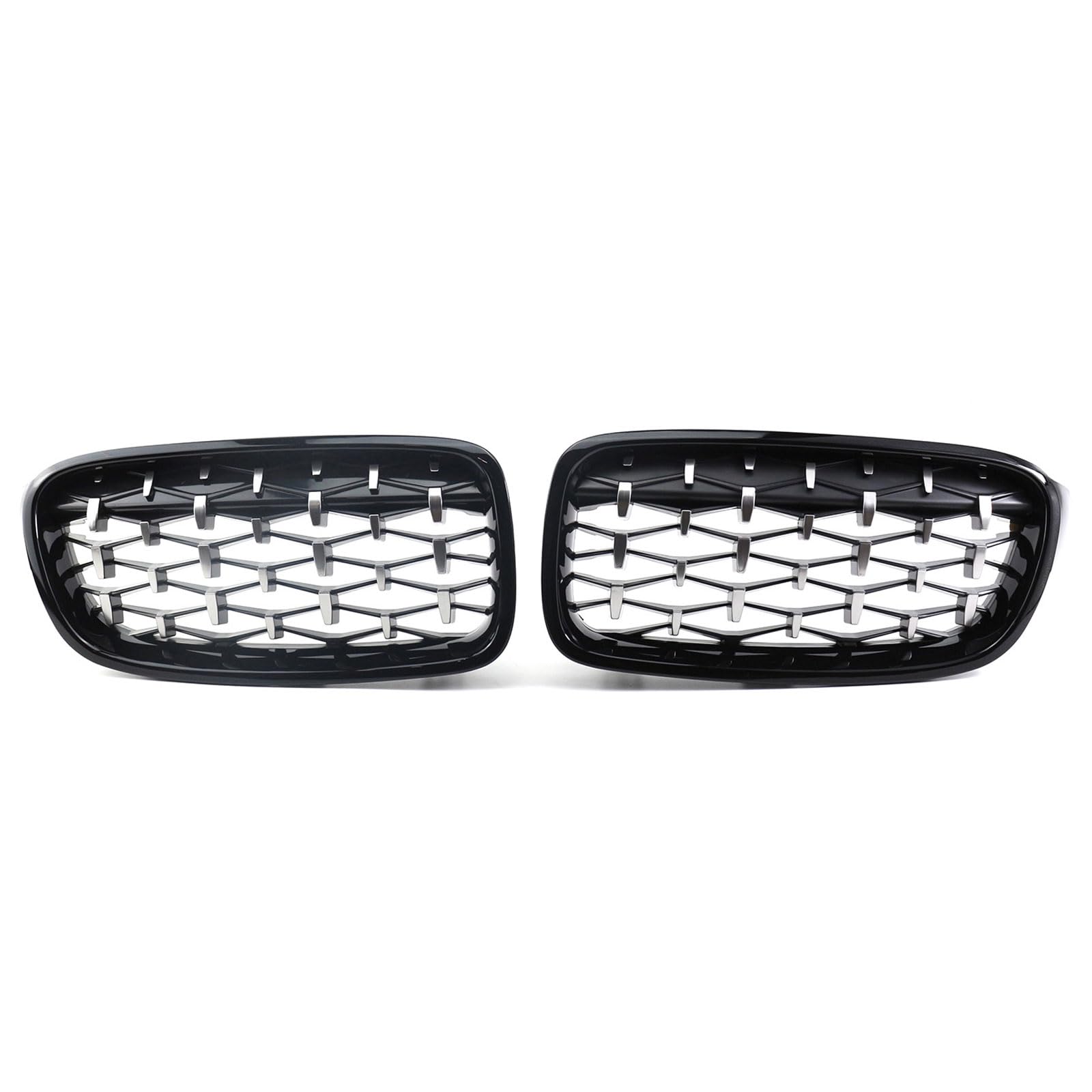 Kühlergrill Außentuning-Zubehörteile für BMW 3 Series F30 F31 F35 2012 2013 2014 2015 2016 2017 2018, Auto Frontgrill Vorderen Stoßfänger Grill Auto Grill Ersatz Zubehör,Black-Silver von JIANXKILB