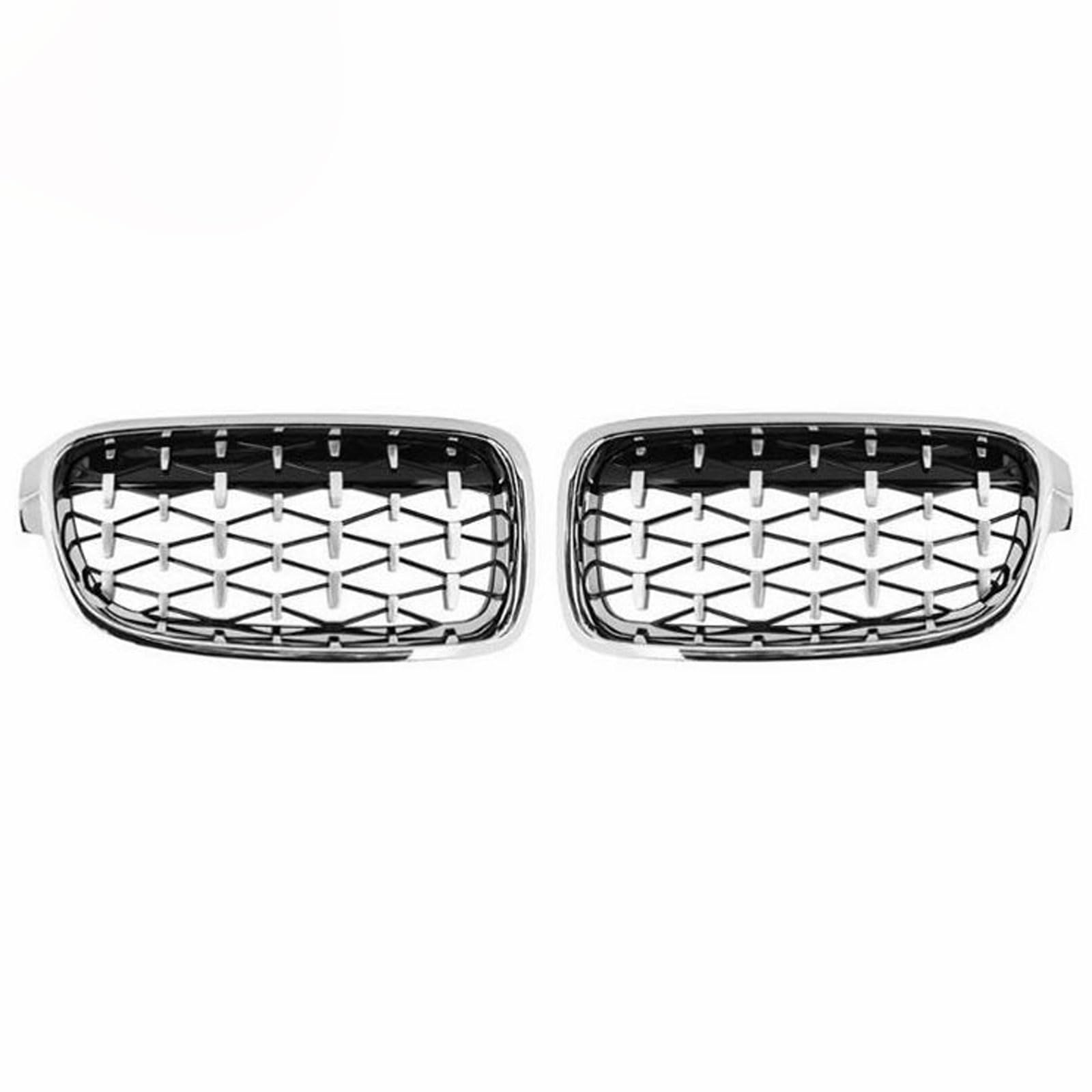 Kühlergrill Außentuning-Zubehörteile für BMW 3 Series F30 F31 F35 2012 2013 2014 2015 2016 2017 2018, Auto Frontgrill Vorderen Stoßfänger Grill Auto Grill Ersatz Zubehör,Silver von JIANXKILB