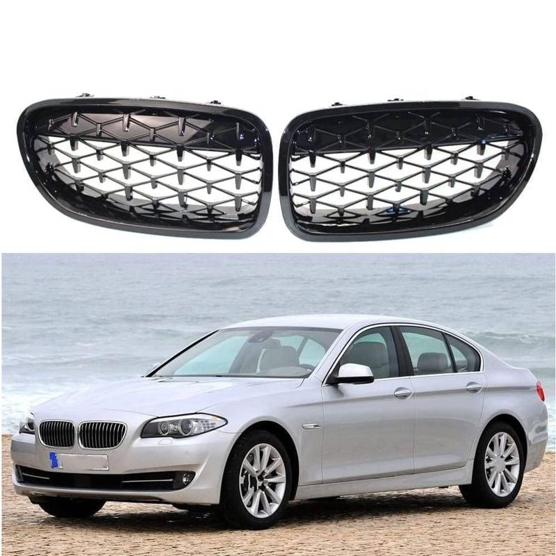 Kühlergrill Außentuning-Zubehörteile für BMW 5 Series F10 F11 520i 523i 525i 530i 535i 2010 2011 2012 2013 2014, Auto Frontgrill Vorderen Stoßfänger Grill Auto Grill Ersatz Zubehör von JIANXKILB