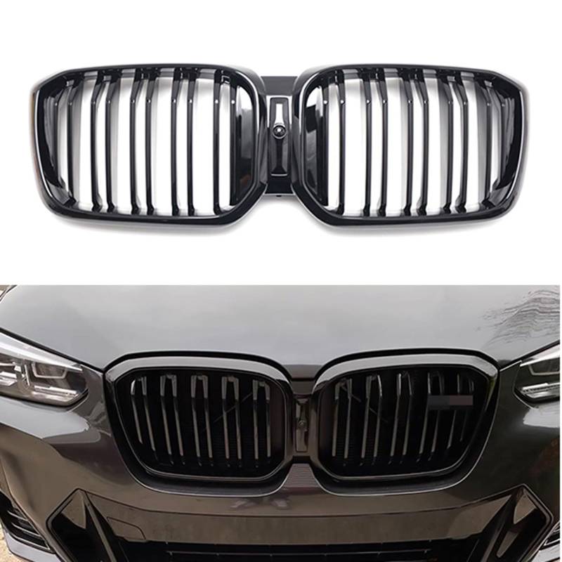 Kühlergrill Außentuning-Zubehörteile für BMW X3 X4 G01 G02 G08 2022 2023, Auto Frontgrill Vorderen Stoßfänger Grill Auto Grill Ersatz Zubehör von JIANXKILB