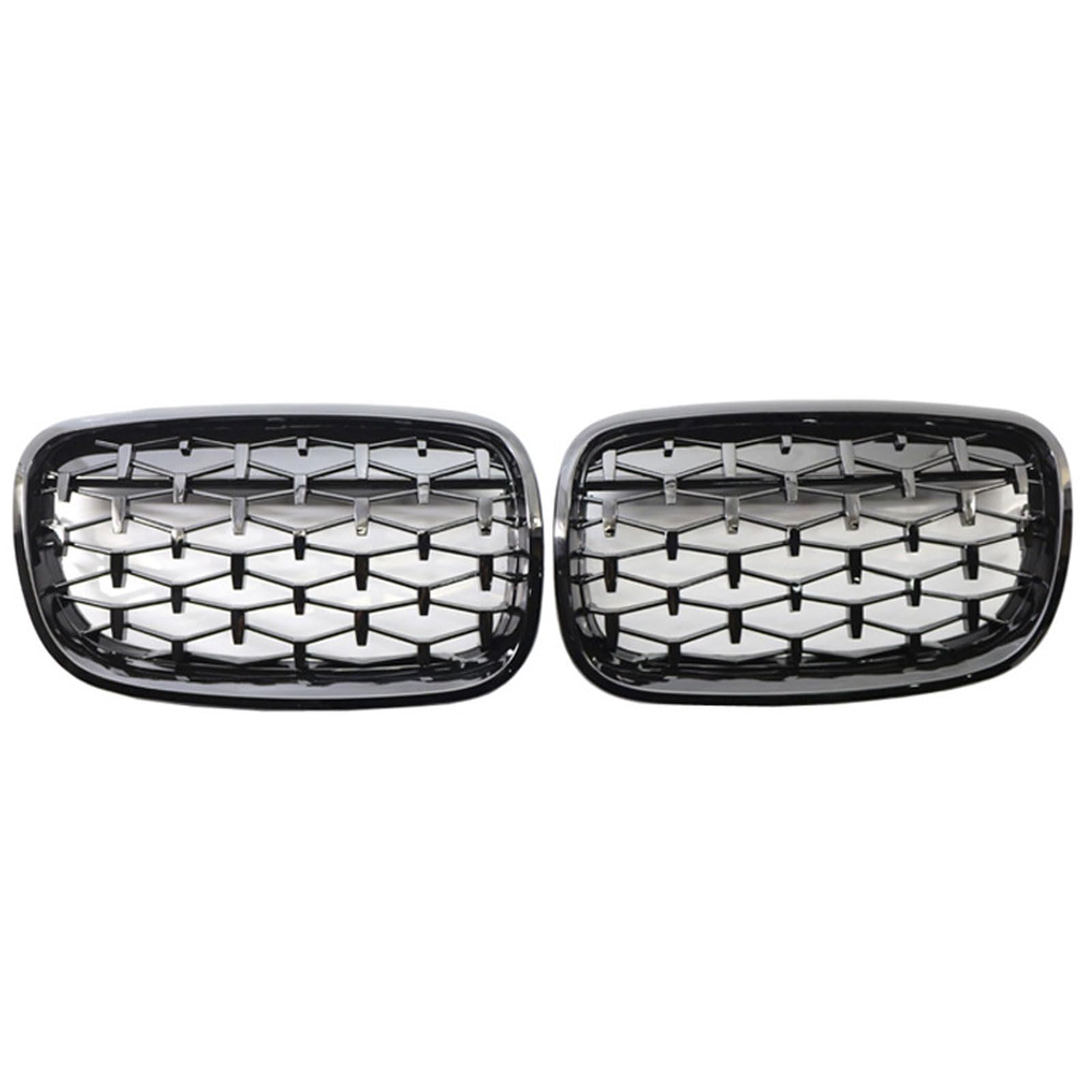 Kühlergrill Außentuning-Zubehörteile für BMW X5 X6 E70 E71 2007 2008 2009 2010 201 2012 2013, Auto Frontgrill Vorderen Stoßfänger Grill Auto Grill Ersatz Zubehör,Black von JIANXKILB