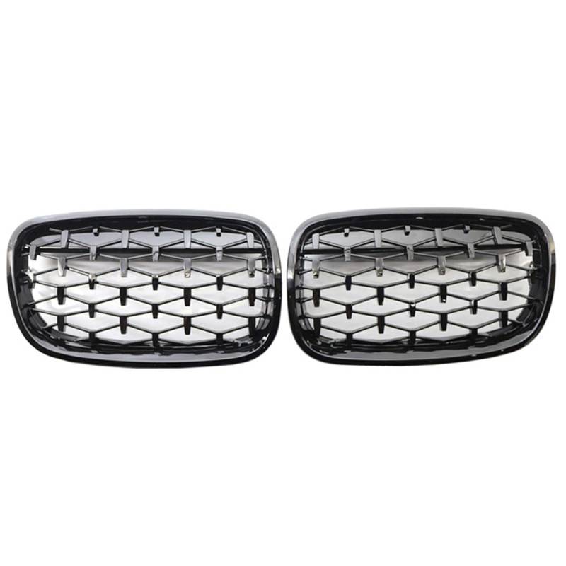 Kühlergrill Außentuning-Zubehörteile für BMW X5 X6 E70 E71 2007 2008 2009 2010 201 2012 2013, Auto Frontgrill Vorderen Stoßfänger Grill Auto Grill Ersatz Zubehör,Black von JIANXKILB