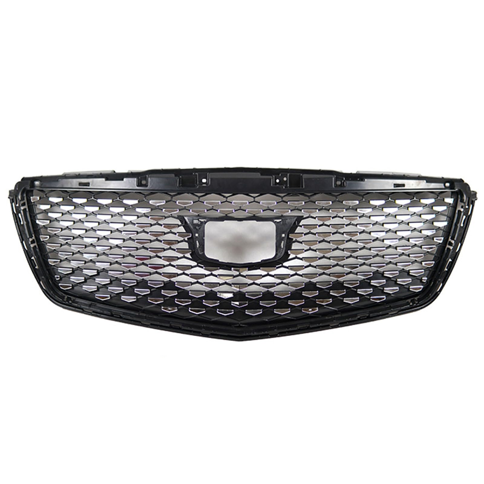 Kühlergrill Außentuning-Zubehörteile für Cadillac ATS 2013 2014 2015 2016 2017 2018 2019, Auto Frontgrill Vorderen Stoßfänger Grill Auto Grill Ersatz Zubehör,Black-Silver von JIANXKILB