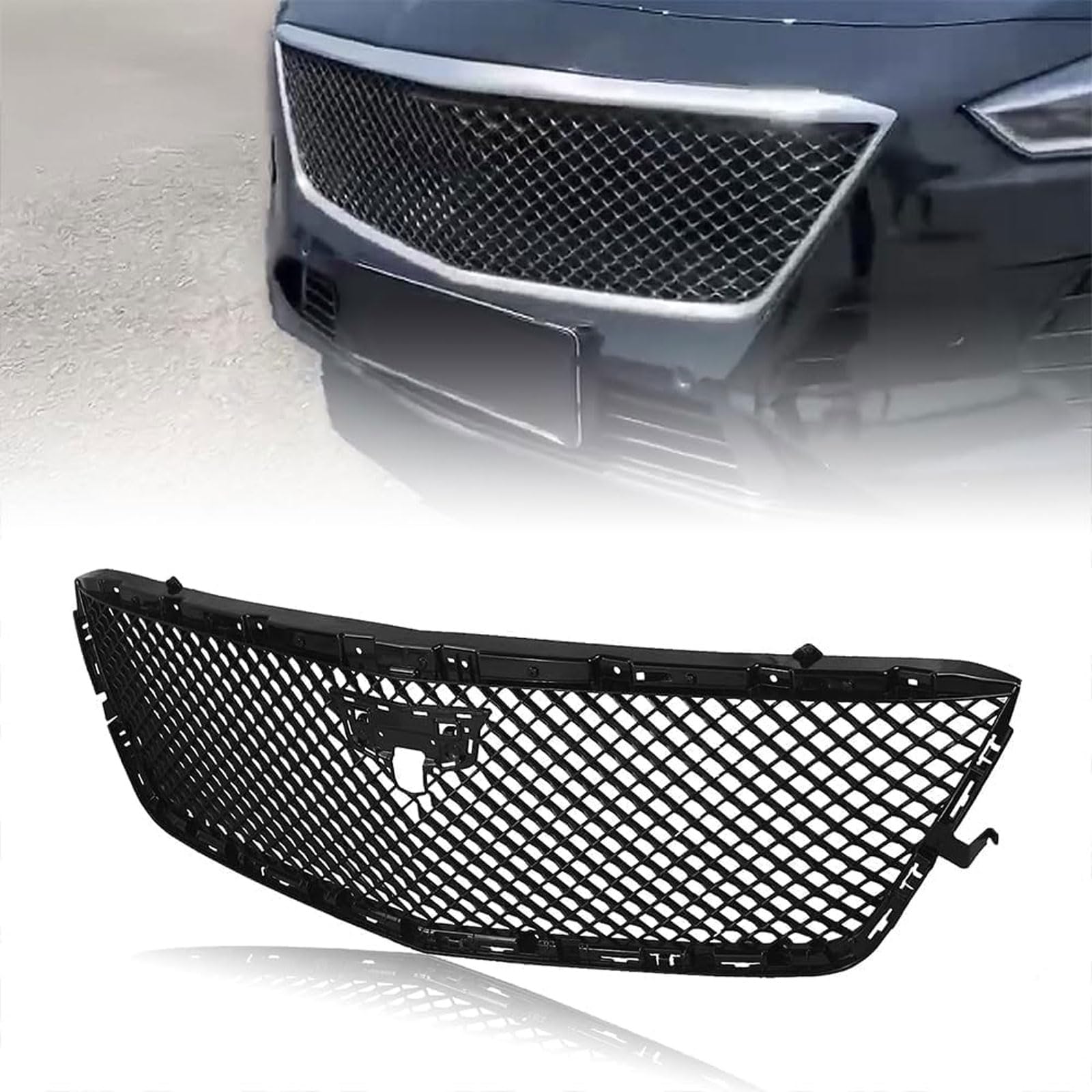 Kühlergrill Außentuning-Zubehörteile für Cadillac CT6 2019-2020, Auto Frontgrill Vorderen Stoßfänger Grill Auto Grill Ersatz Zubehör von JIANXKILB