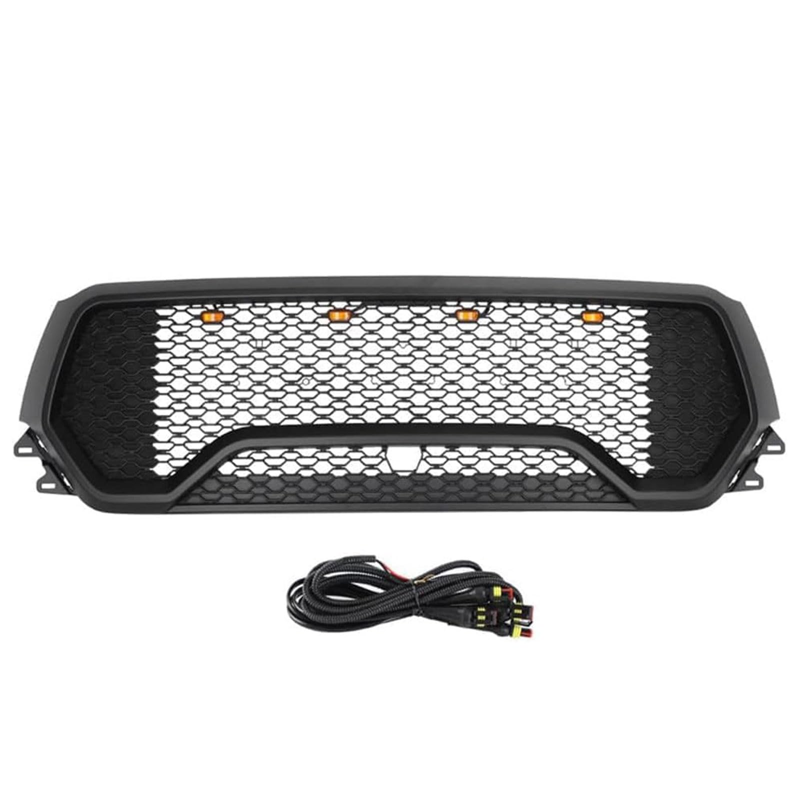 Kühlergrill Außentuning-Zubehörteile für Dodge Ram 1500 2019 2020 2021 2022, Auto Frontgrill Vorderen Stoßfänger Grill Auto Grill Ersatz Zubehör,With light von JIANXKILB