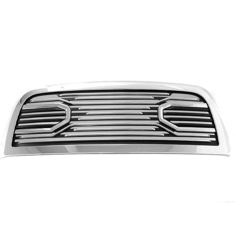 Kühlergrill Außentuning-Zubehörteile für Dodge Ram 2500 3500 2010 2011 2012 2013 2014 2015 2016 2017 2018, Auto Frontgrill Vorderen Stoßfänger Grill Auto Grill Ersatz Zubehör,Silver von JIANXKILB