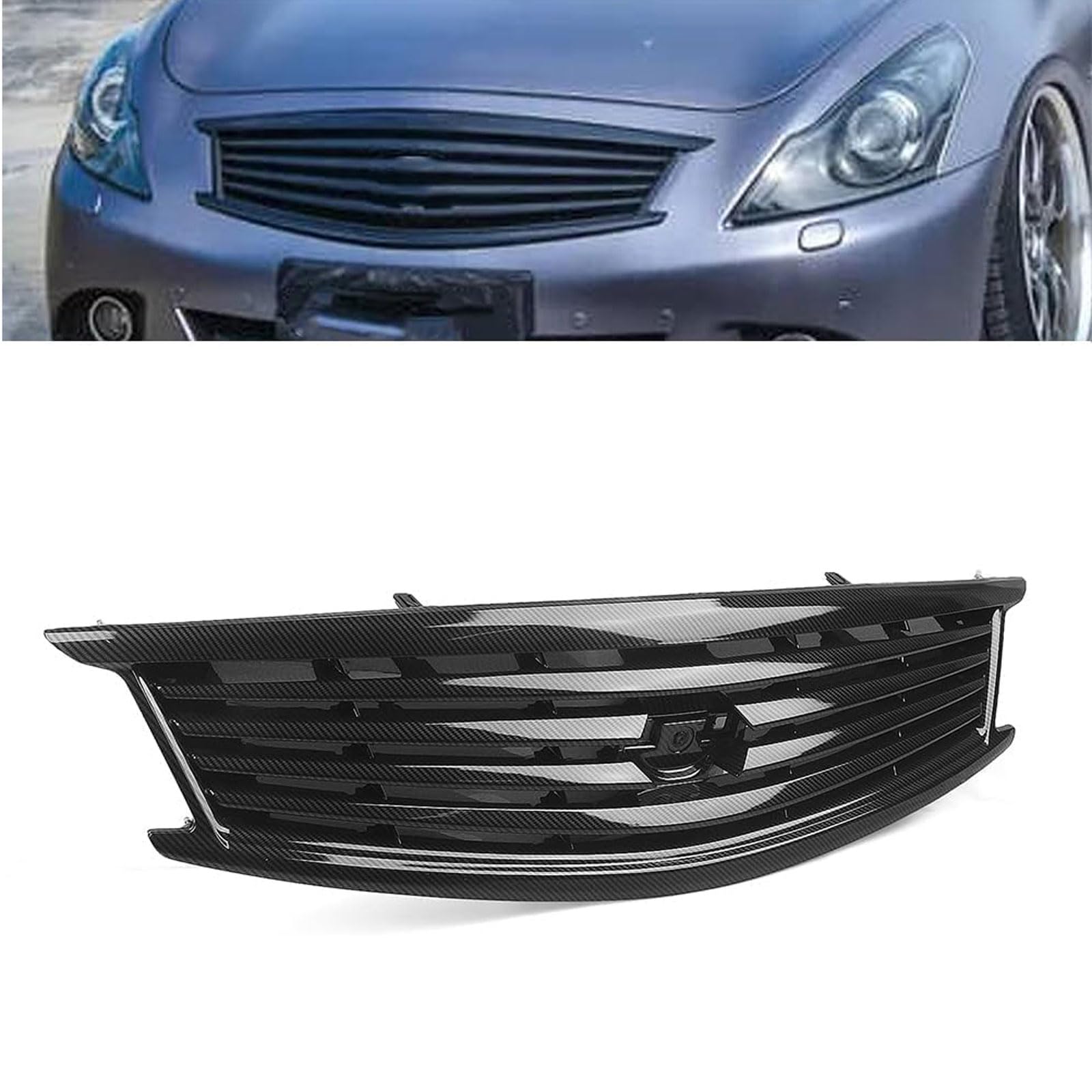 Kühlergrill Außentuning-Zubehörteile für Infiniti G25 G37 2010 2011 2012 2013, Auto Frontgrill Vorderen Stoßfänger Grill Auto Grill Ersatz Zubehör von JIANXKILB