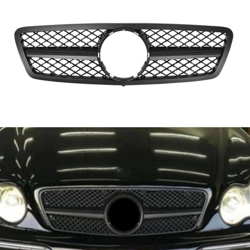 Kühlergrill Außentuning-Zubehörteile für Mercedes Benz C Class W203 C63 C230 C240 C240 2000 2001 2002 2003 2004 2005 2006, Auto Frontgrill Vorderen Stoßfänger Grill Auto Grill Ersatz Zubehör von JIANXKILB