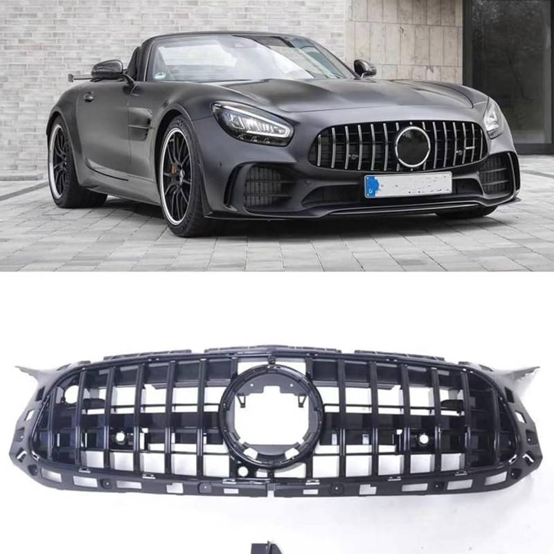 Kühlergrill Außentuning-Zubehörteile für Mercedes Benz C190 AMG GT R/S/C 2018 2019 2020, Auto Frontgrill Vorderen Stoßfänger Grill Auto Grill Ersatz Zubehör von JIANXKILB