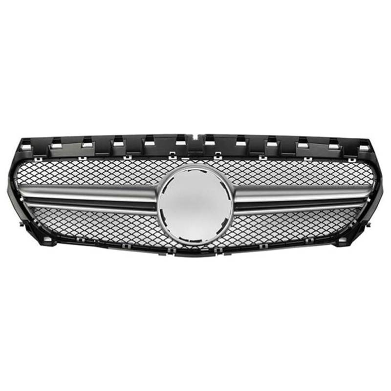 Kühlergrill Außentuning-Zubehörteile für Mercedes Benz CLA Class W117 2017 2018 2019, Auto Frontgrill Vorderen Stoßfänger Grill Auto Grill Ersatz Zubehör,Silver von JIANXKILB