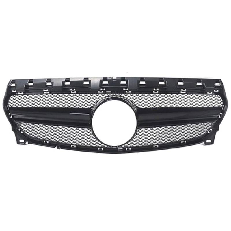 Kühlergrill Außentuning-Zubehörteile für Mercedes Benz CLA Class W117 AMG 2014 2015 2016, Auto Frontgrill Vorderen Stoßfänger Grill Auto Grill Ersatz Zubehör,Black von JIANXKILB