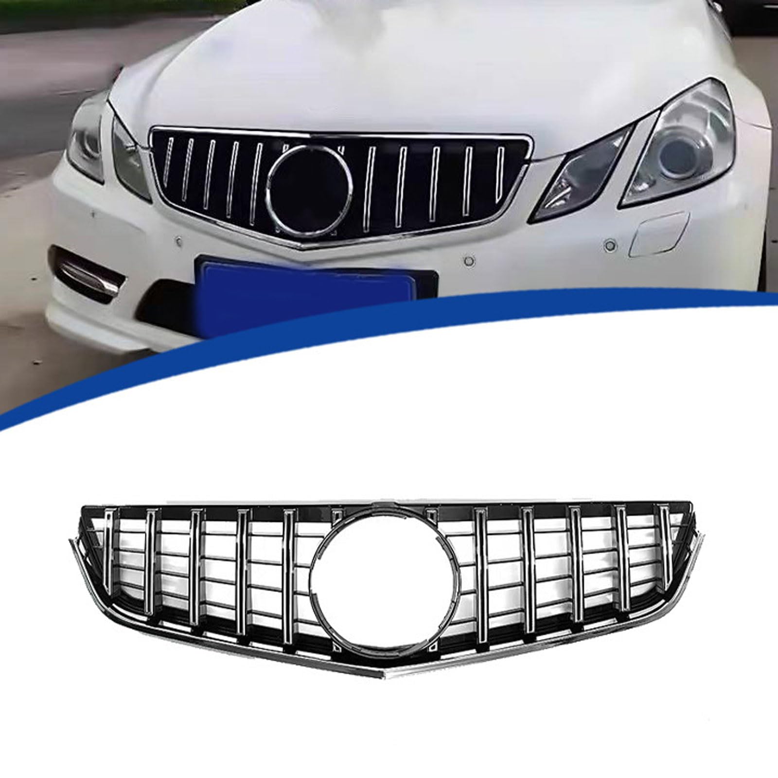 Kühlergrill Außentuning-Zubehörteile für Mercedes Benz E Class Coupe 2 Door W207 2009 2010 2011 2012, Auto Frontgrill Vorderen Stoßfänger Grill Auto Grill Ersatz Zubehör von JIANXKILB