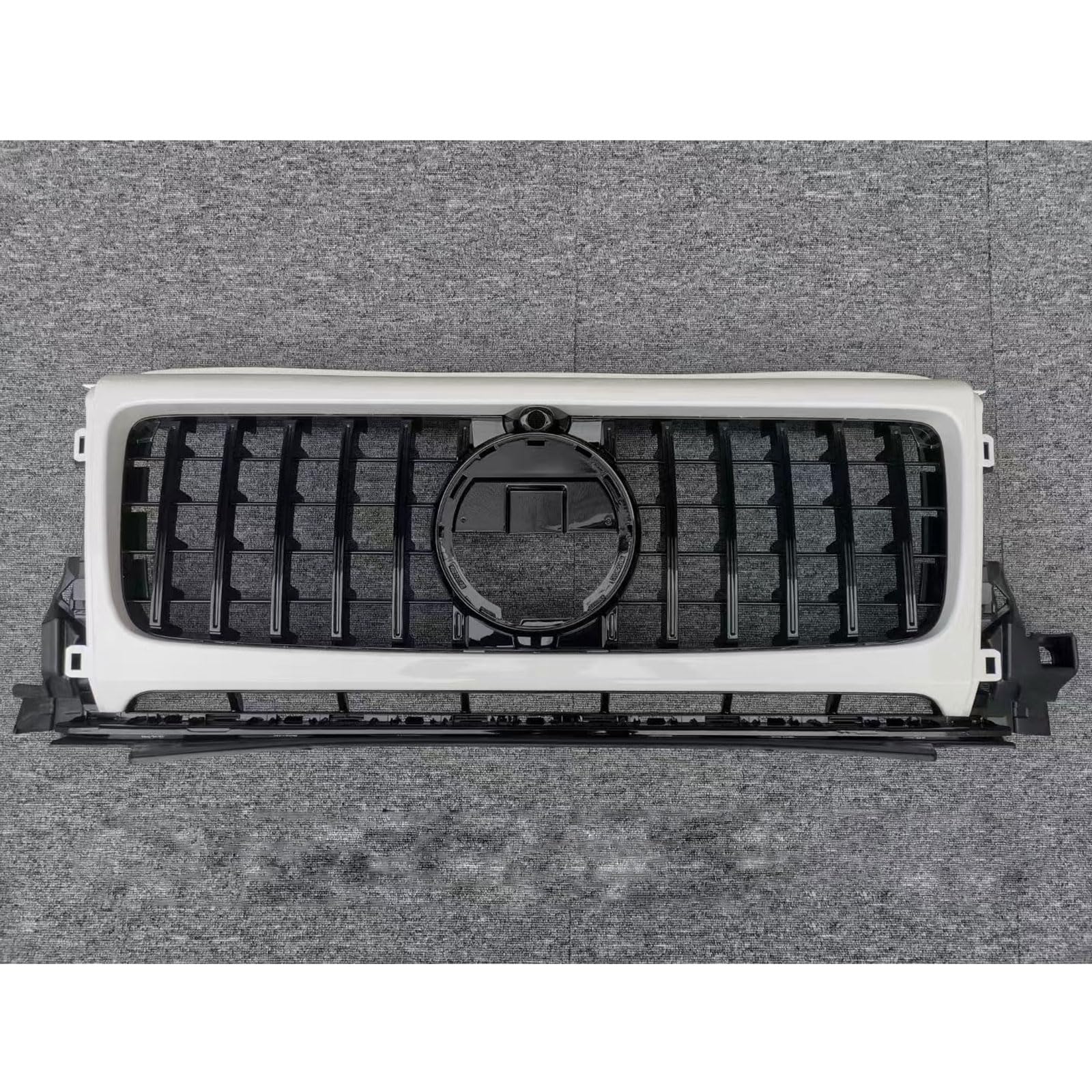 Kühlergrill Außentuning-Zubehörteile für Mercedes Benz G Class W464 2019 2020 2021 2022 2023, Auto Frontgrill Vorderen Stoßfänger Grill Auto Grill Ersatz Zubehör,White-Black von JIANXKILB