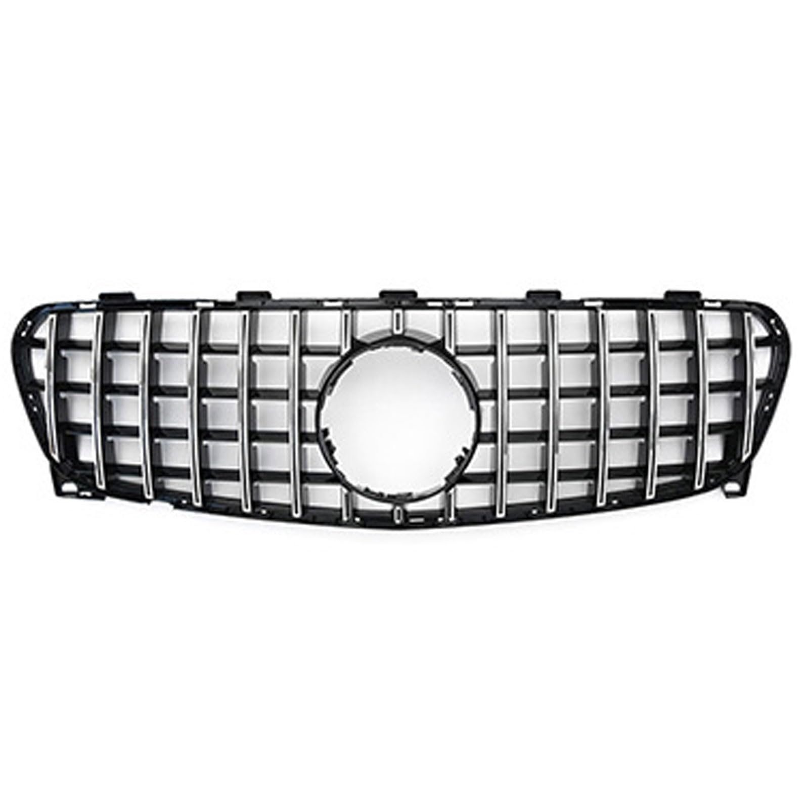 Kühlergrill Außentuning-Zubehörteile für Mercedes Benz GLA X156 2017 2018 2019, Auto Frontgrill Vorderen Stoßfänger Grill Auto Grill Ersatz Zubehör,Silver von JIANXKILB