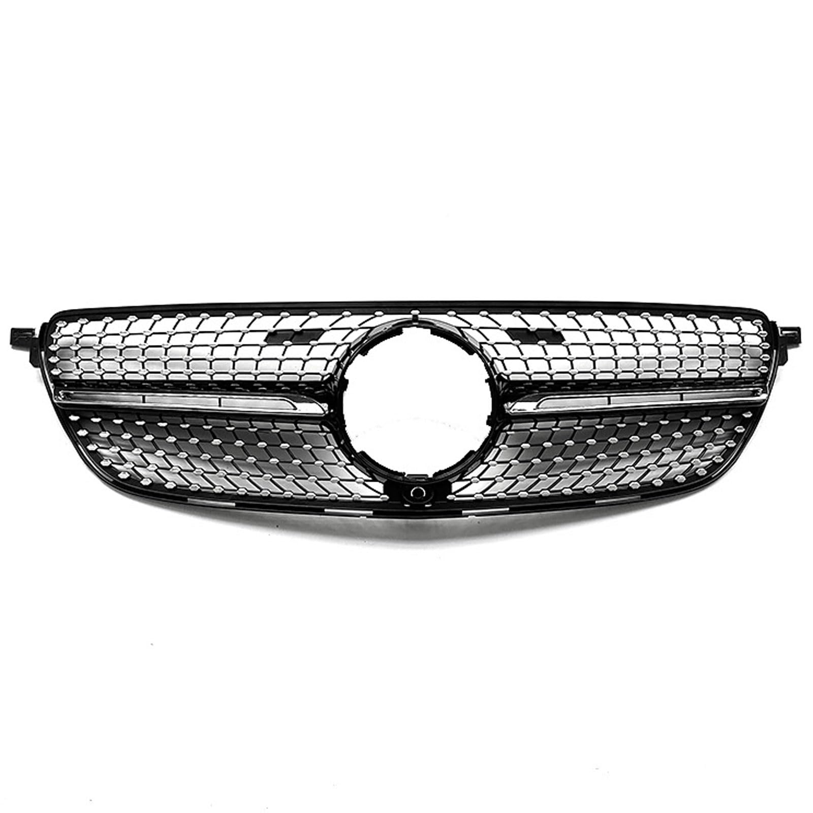 Kühlergrill Außentuning-Zubehörteile für Mercedes Benz GLE C292 2015 2016 2017 2018 2019, Auto Frontgrill Vorderen Stoßfänger Grill Auto Grill Ersatz Zubehör,Black von JIANXKILB